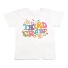 Third Grade Retro Short Sleeve T-Shirt - White