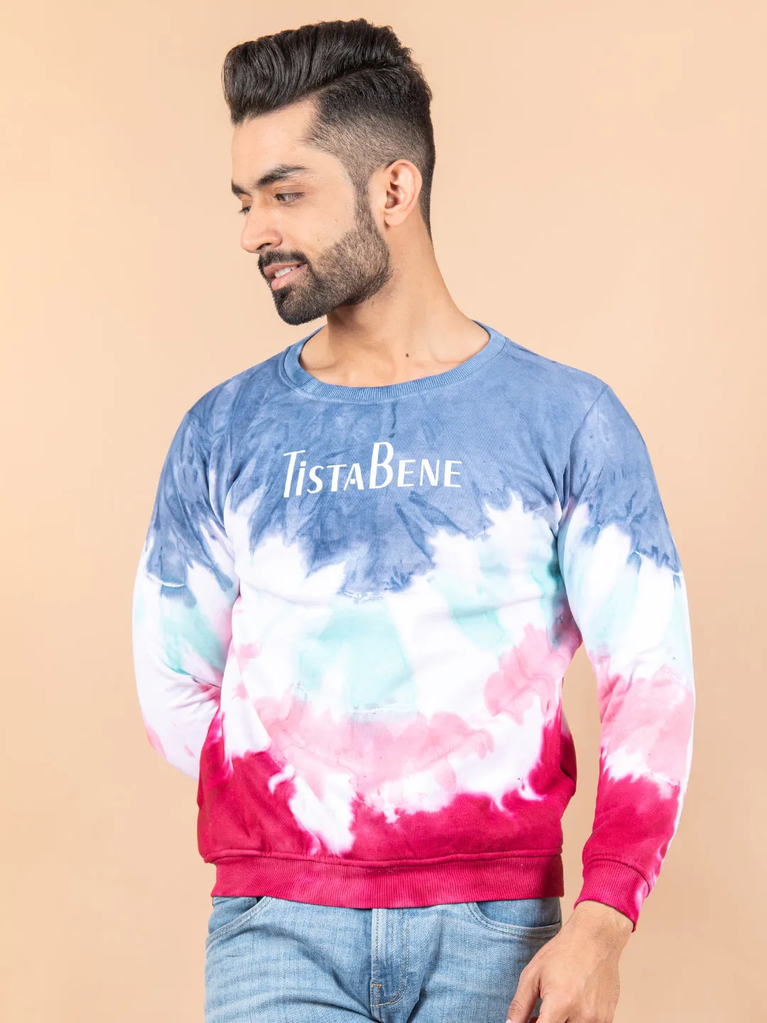 Tistabene Printed Tie and Dye Sweater