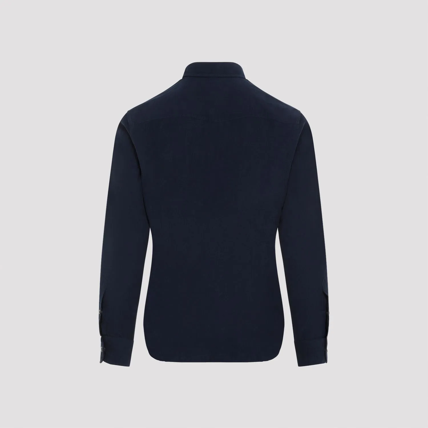 TOM FORD Luxury Corduroy Cotton Shirt - Deep Blue