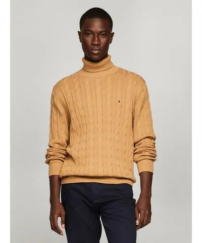 Tommy Hilfiger Men's Cable Knit Turtleneck Sweater