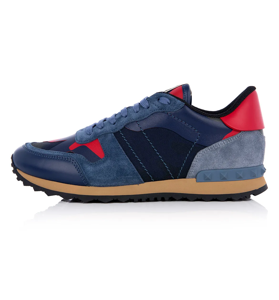 Valentino Garavani Men's Rockrunner Sneakers - CAMO/BLUE RED