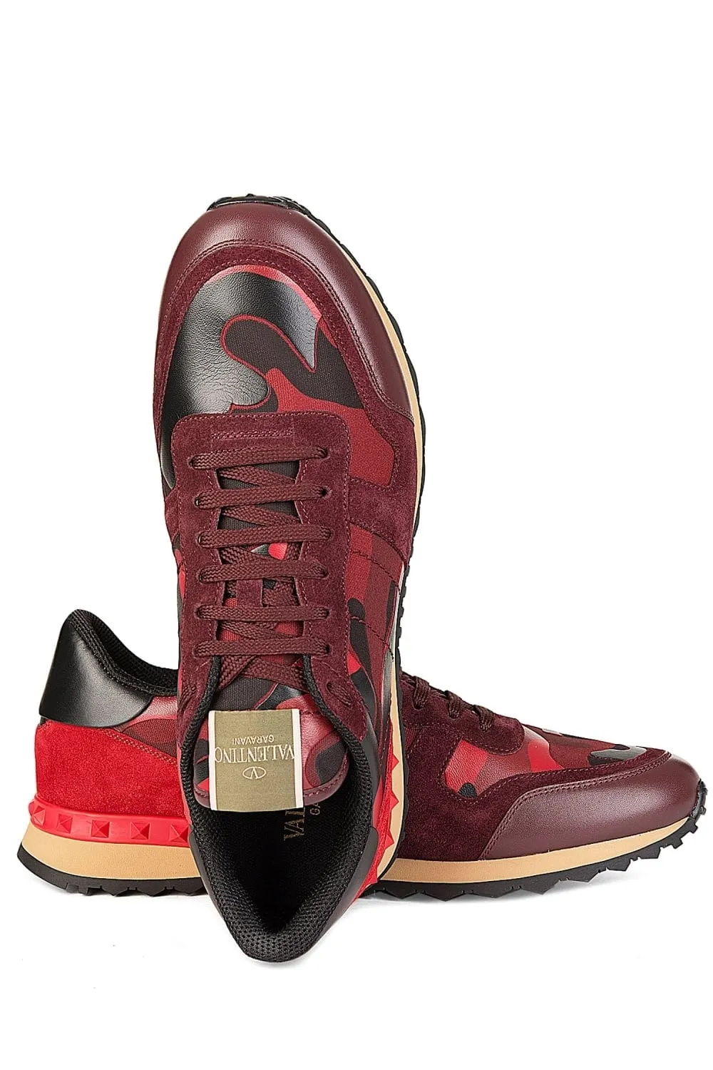 Valentino Garavani Men's Rockrunner Sneakers - CAMO/RED