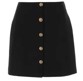 Versace Button-Up A-Line Mini Skirt