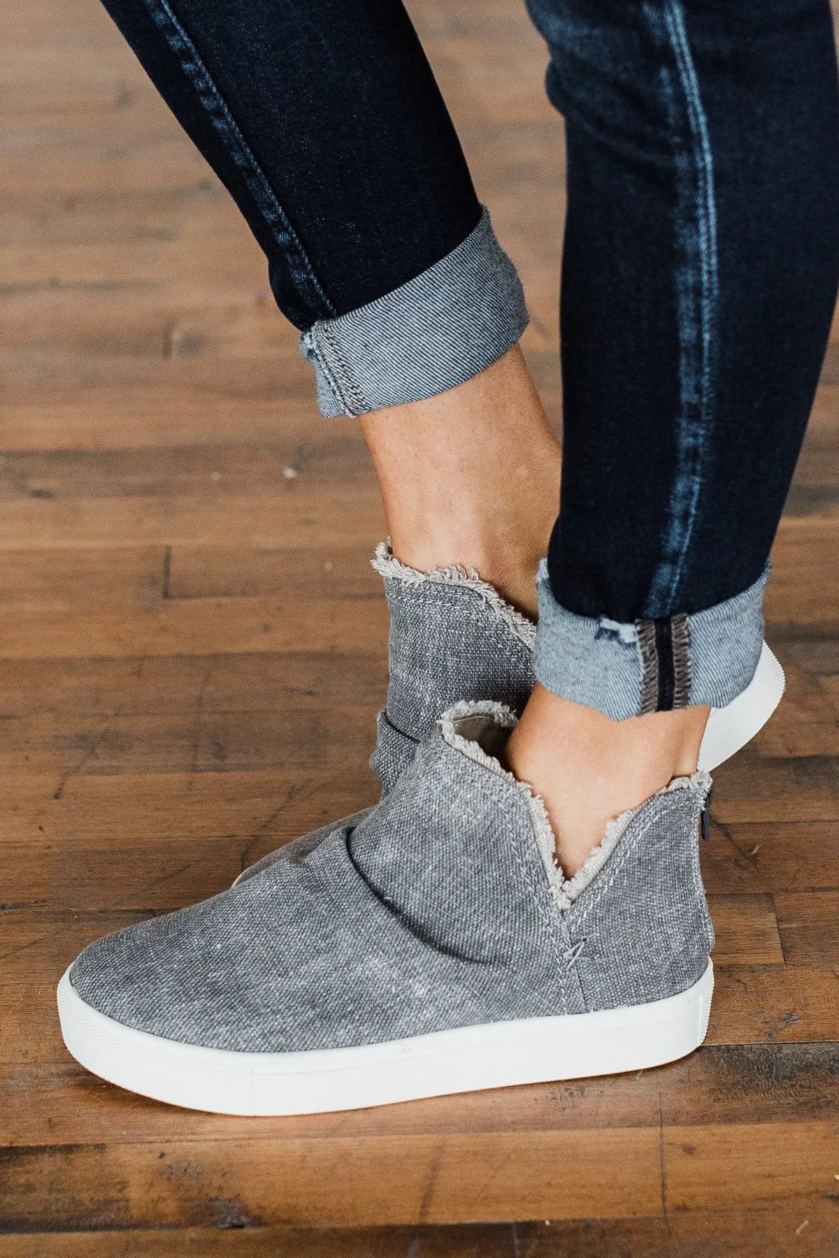 Very G Josie High Top Sneakers- Grey