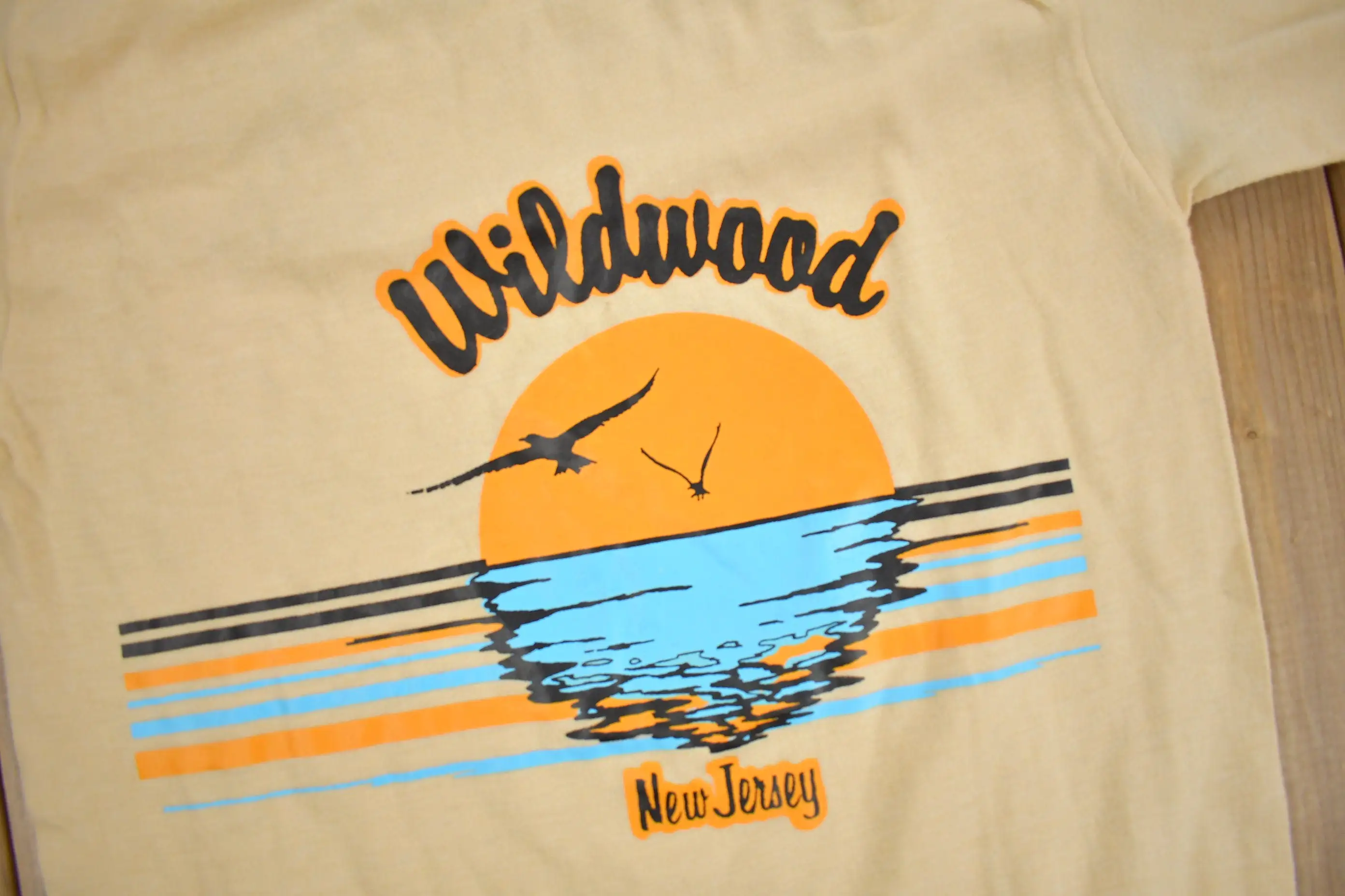 Vintage 1970s Wildwood New Jersey Youth Souvenir T Shirt / Streetwear / Made In USA / Vacation Tee / Travel T Shirt / Single Sti