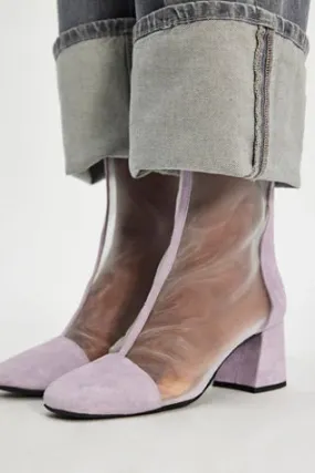 Wisteria Mesh Boots by FP Collection at Free People in Stormy Lavender Suede, Size: US 8