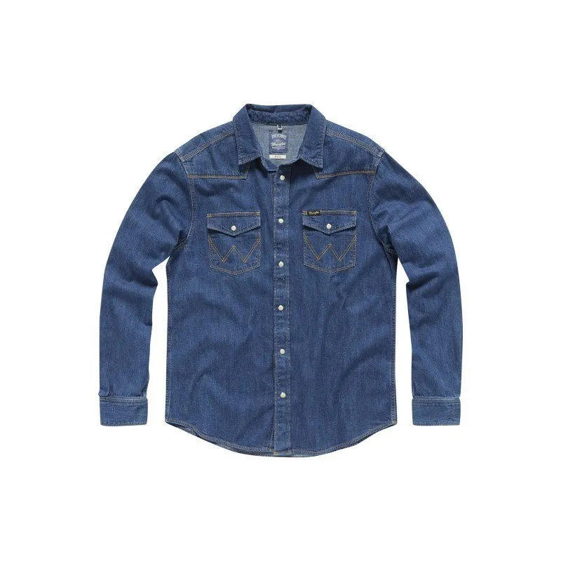 WRANGLER - CLASSIC WESTERN SHIRT - Indigo - Casual Fit