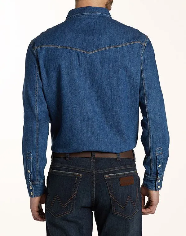 WRANGLER - CLASSIC WESTERN SHIRT - Indigo - Casual Fit