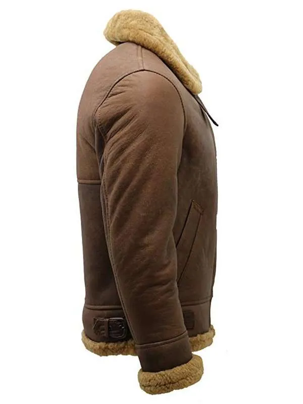 WWII Flight Aviator Bomber Shearling Jacket - New American Jackets