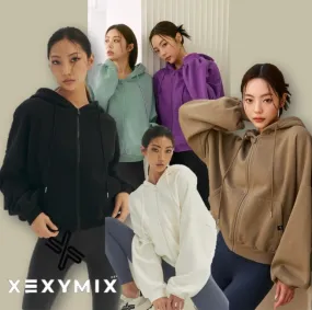 XEXYMIX  |Unisex Plain Logo Hoodies & Sweatshirts