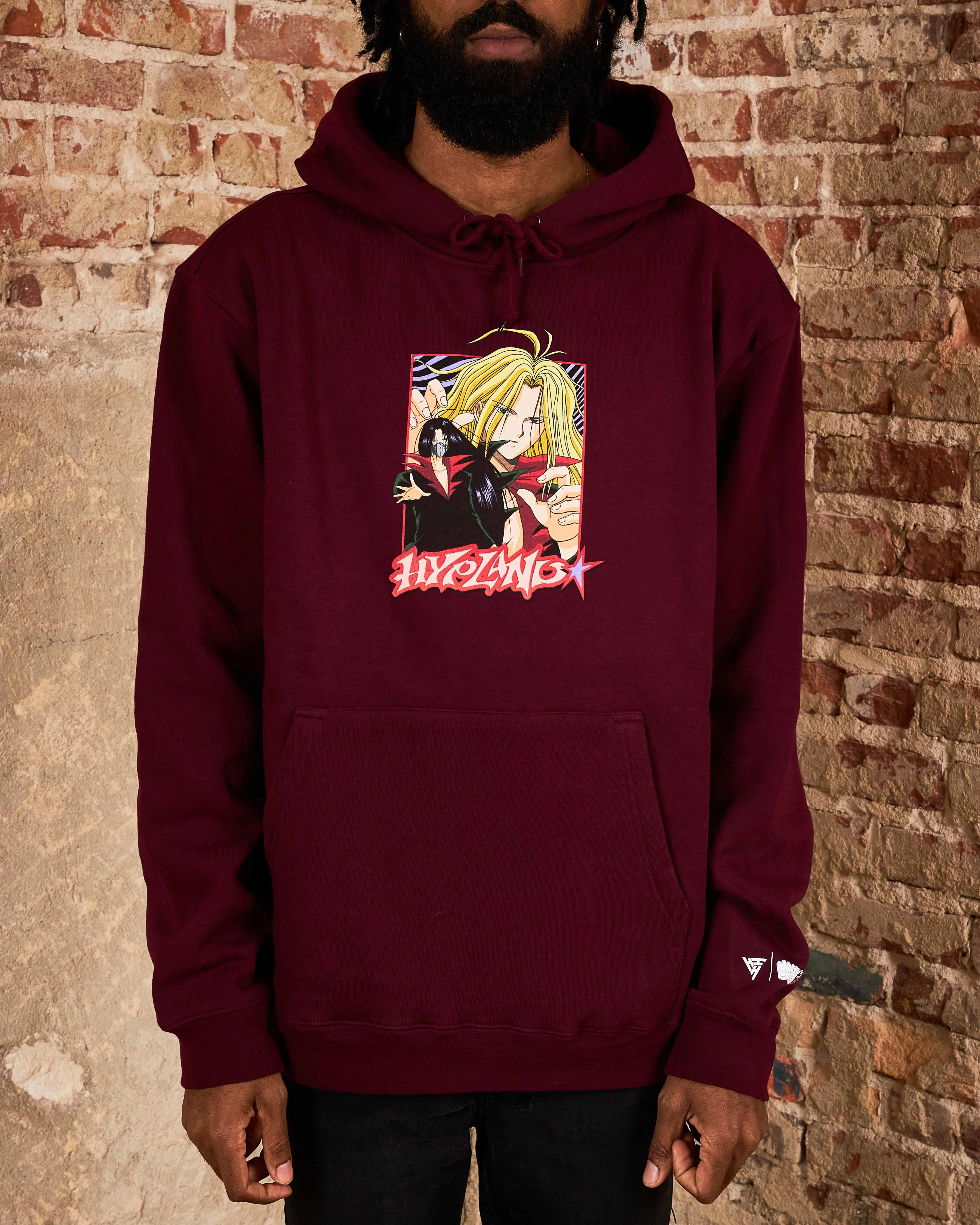 YYH KARASU STAR HOODIE (MAROON)