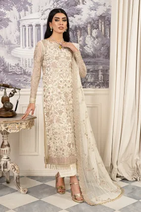 Zarif Afsanah Luxury Embroidered Net Unstitched 3Pc Suit ZAF 03 NEELAM