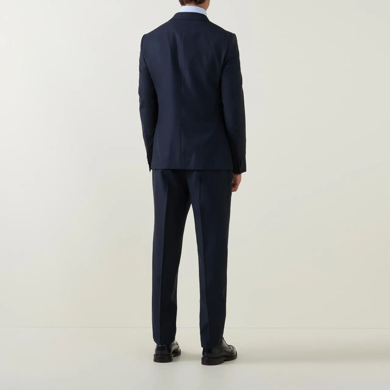 ZEGNA Two-Piece Textured Wool Suit - Dark Blue